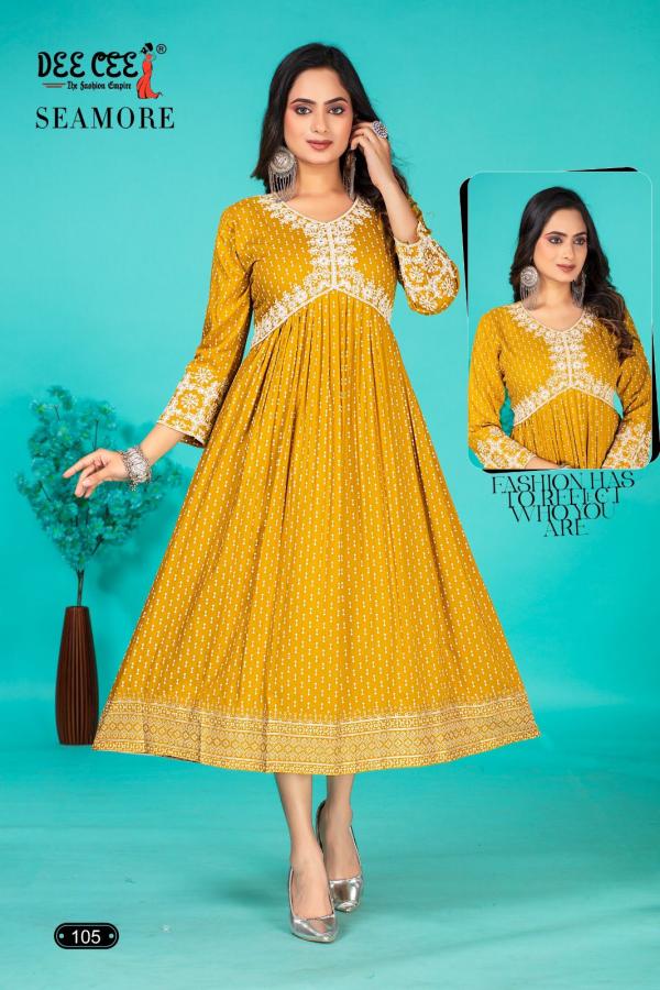 Deecee Seamore Rayon Designer Aliya Style Kurti Collection